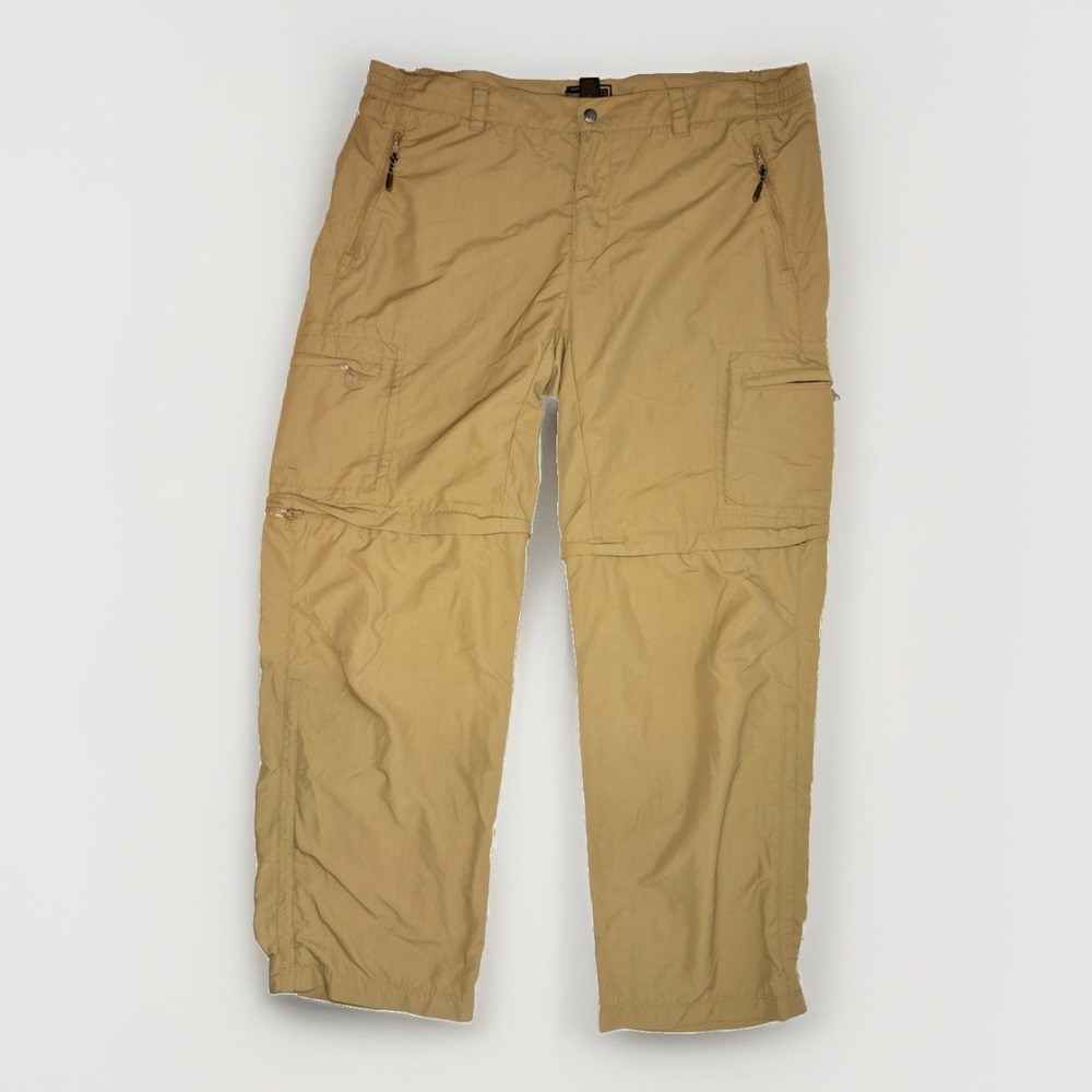 REI Convertible Hiking Pants Men's 38x32 Tan Khaki Zip Off Cargo Outdoor